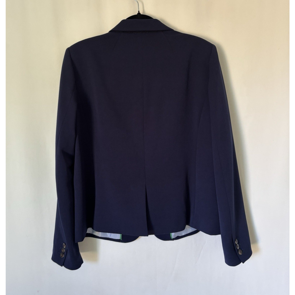 J. Crew Blazer Jacket XL Womens Navy Blue Two Buttons Career - Picture 9 of 14
